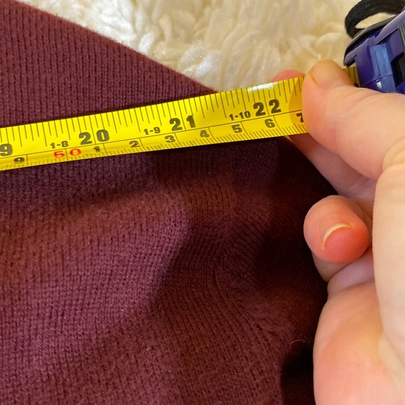 EDDIE BAUER MEN’S COTTON CASHMERE XXL MEN’S BURGUNDY V NECK SWEATER XXL … - Picture 5 of 11